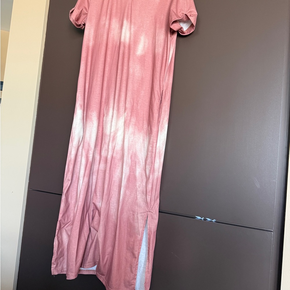Pink Tie-Dye Maxi Dress